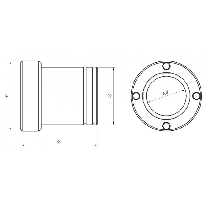 Бронзова гайка механізму підйому каретки - ПЛП-9